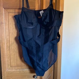 TORRID Black Mesh Strappy Bodysuit